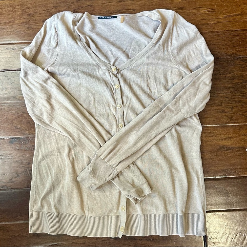 Elie Tahari Cream cardigan